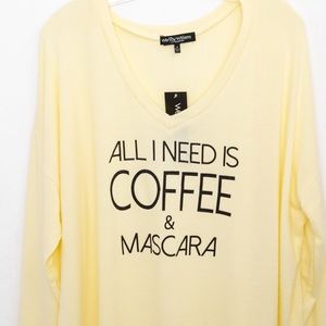 Butter yellow lightweight v-neck sweatshirt casual wear Wendy Williams 2X fall
